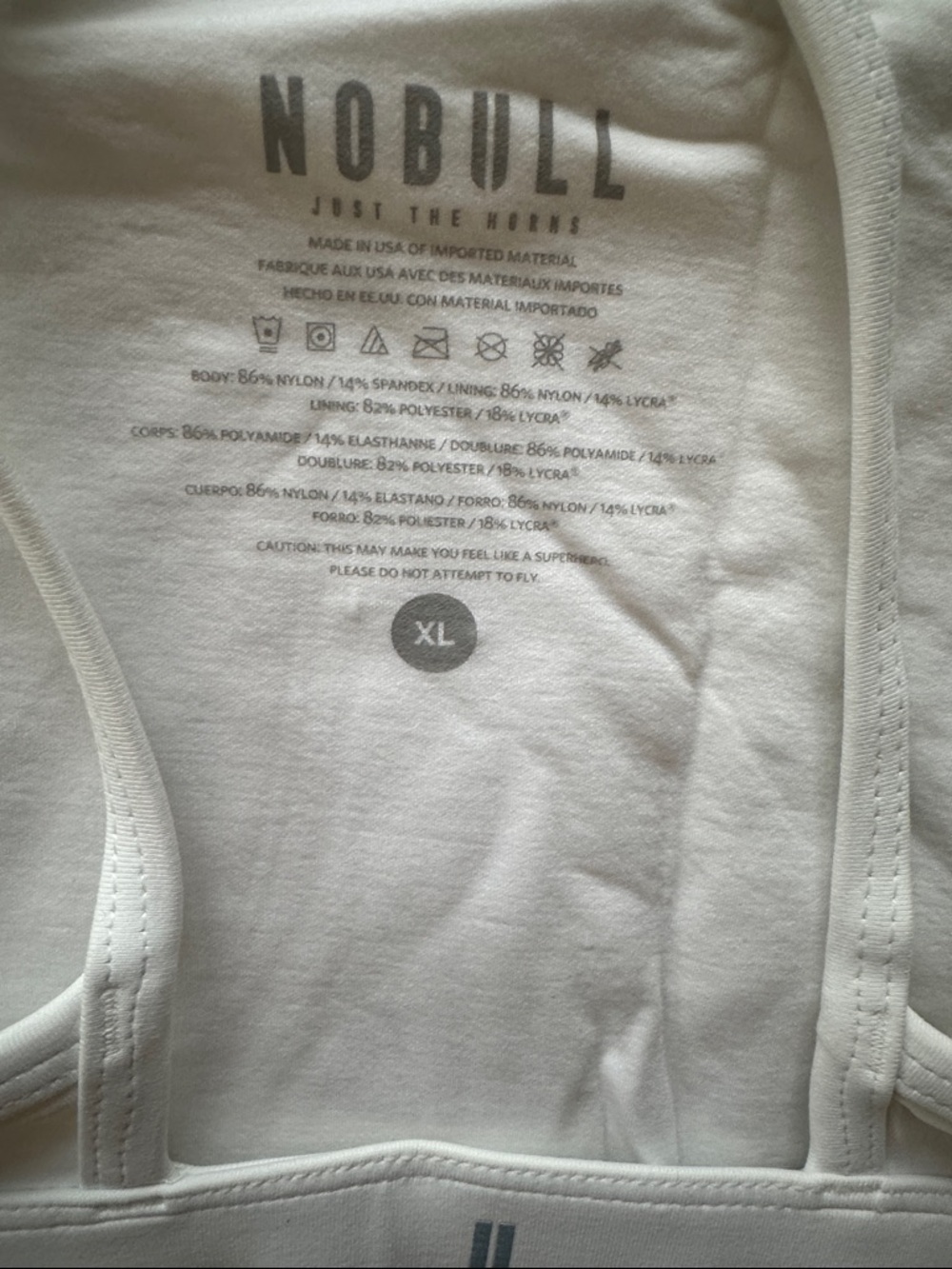 NOBULL White High-Neck Athletic Crop Top - Picture 5 of 5